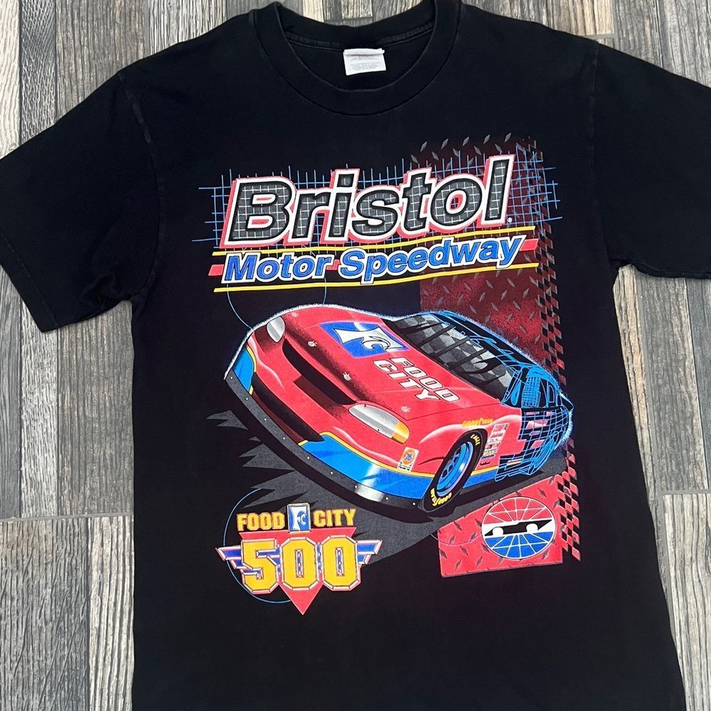 🔥🔥 Vintage NASCAR Racing 50th Anniversary Bristol 1998 Black Tee - RARE - Sz M